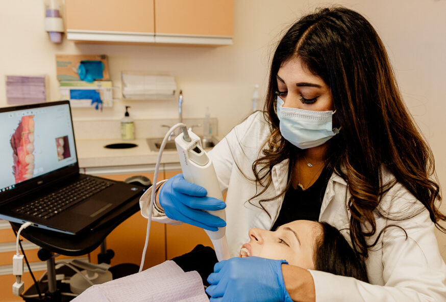 digital dental impression being taken