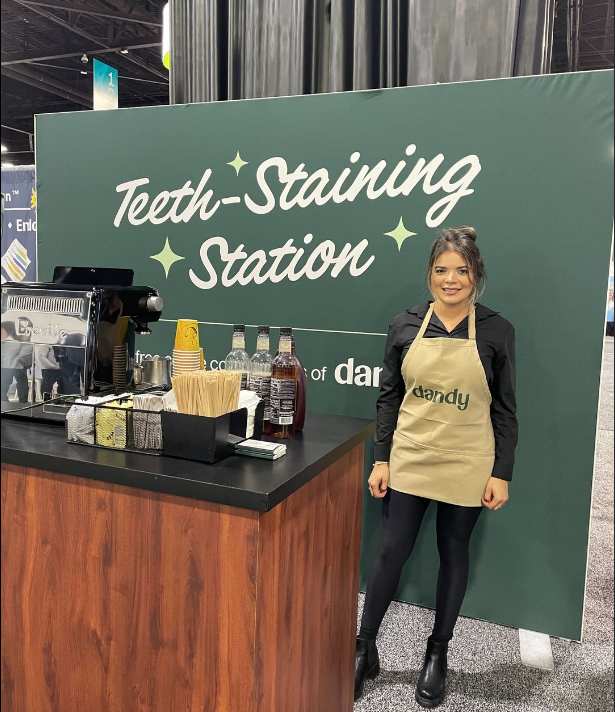 Photo of Dandy's convention coffee booth the Teeth Staining Station