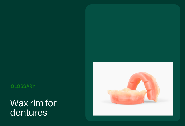 Wax rim for dentures glossary definition image