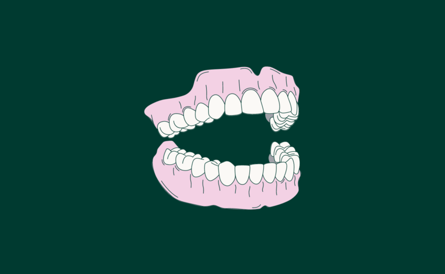 Dandy dentures illustration