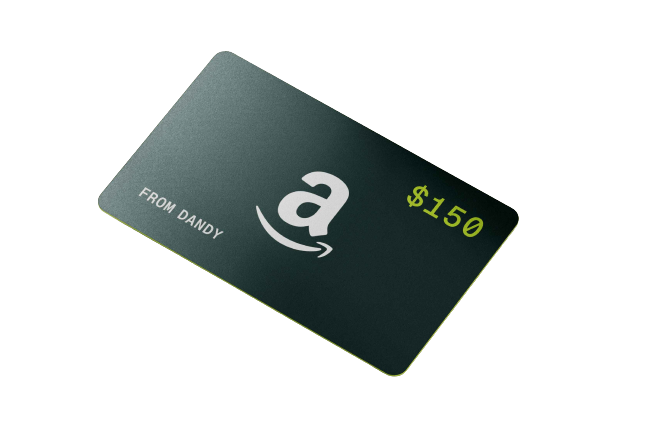 amazon giftcard 150 dandy