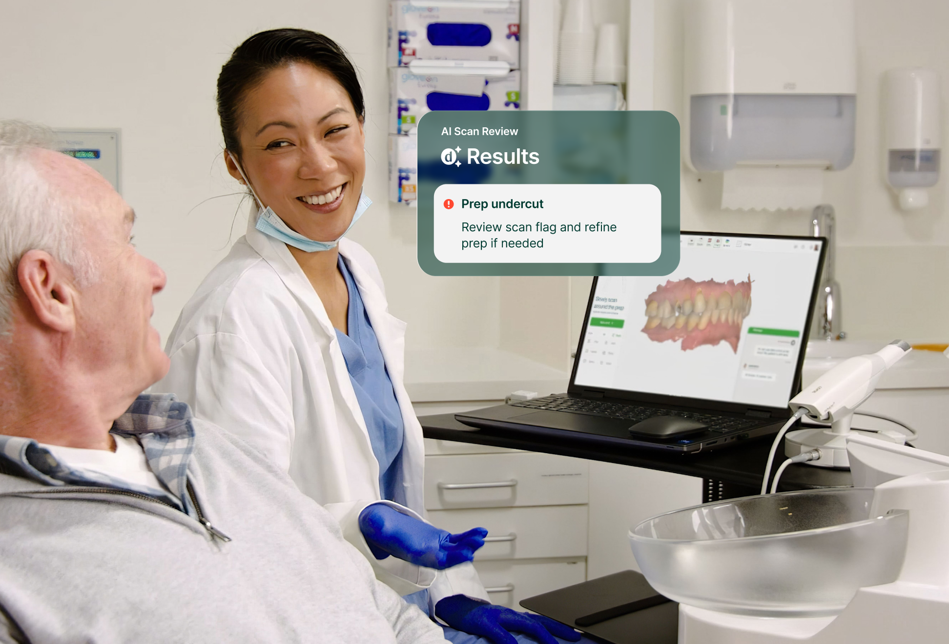 Dentist live support in chairside