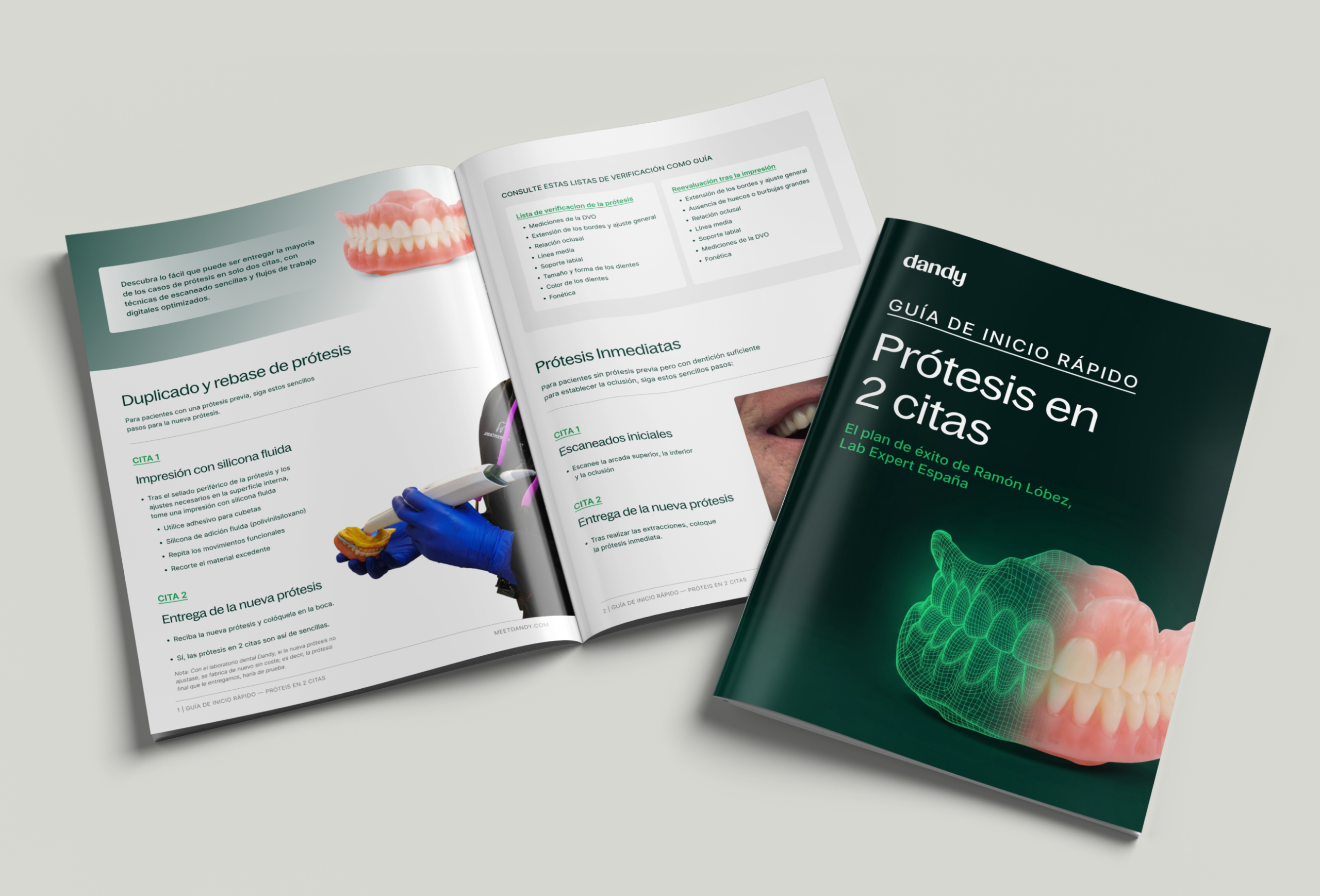 Guía rápida para prótesis dentales en dos citas